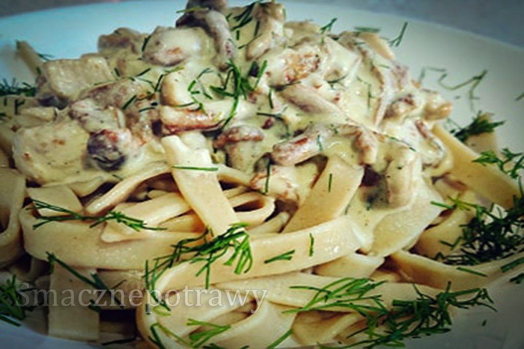 Tagiatelle z kurkami i kurczakiem