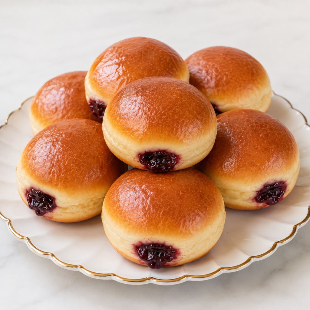 Pączki pieczone z powidłami