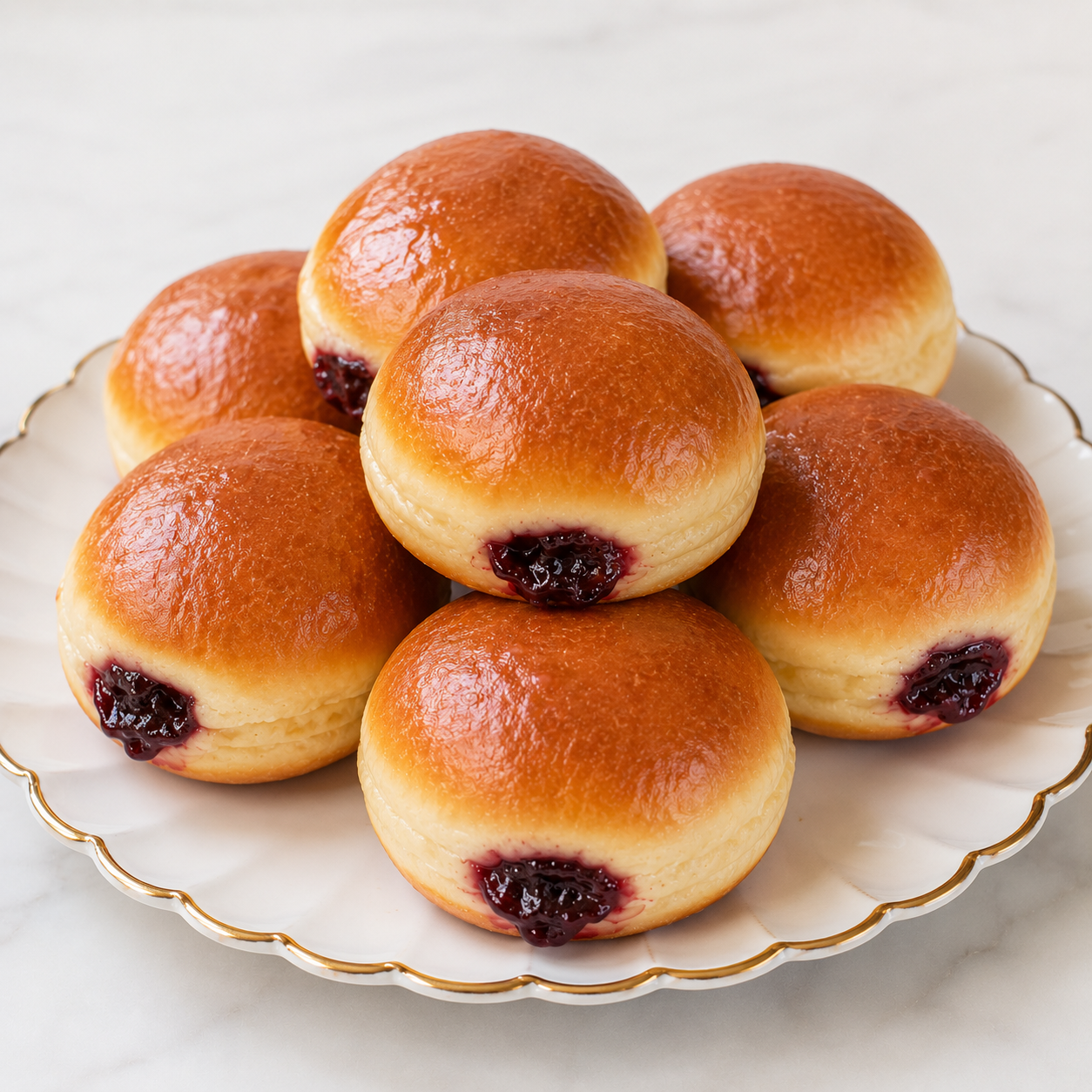 Pączki pieczone z powidłami