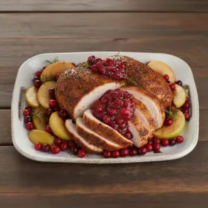 Indyk pieczony w żurawinie