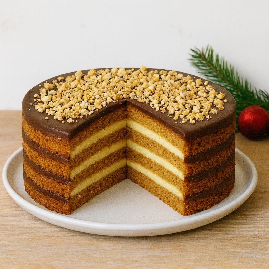 Miodownik z polewą czekoladową