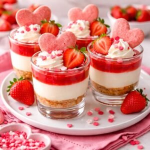 Deser walentynkowy z truskawkami