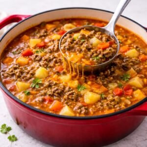 Zupa hamburgerowa z serem