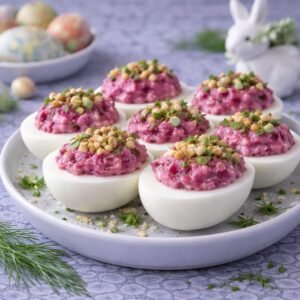 Jajka faszerowane buraczkami przepis