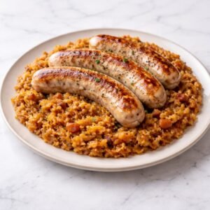 Biała kiełbasa na kapuście